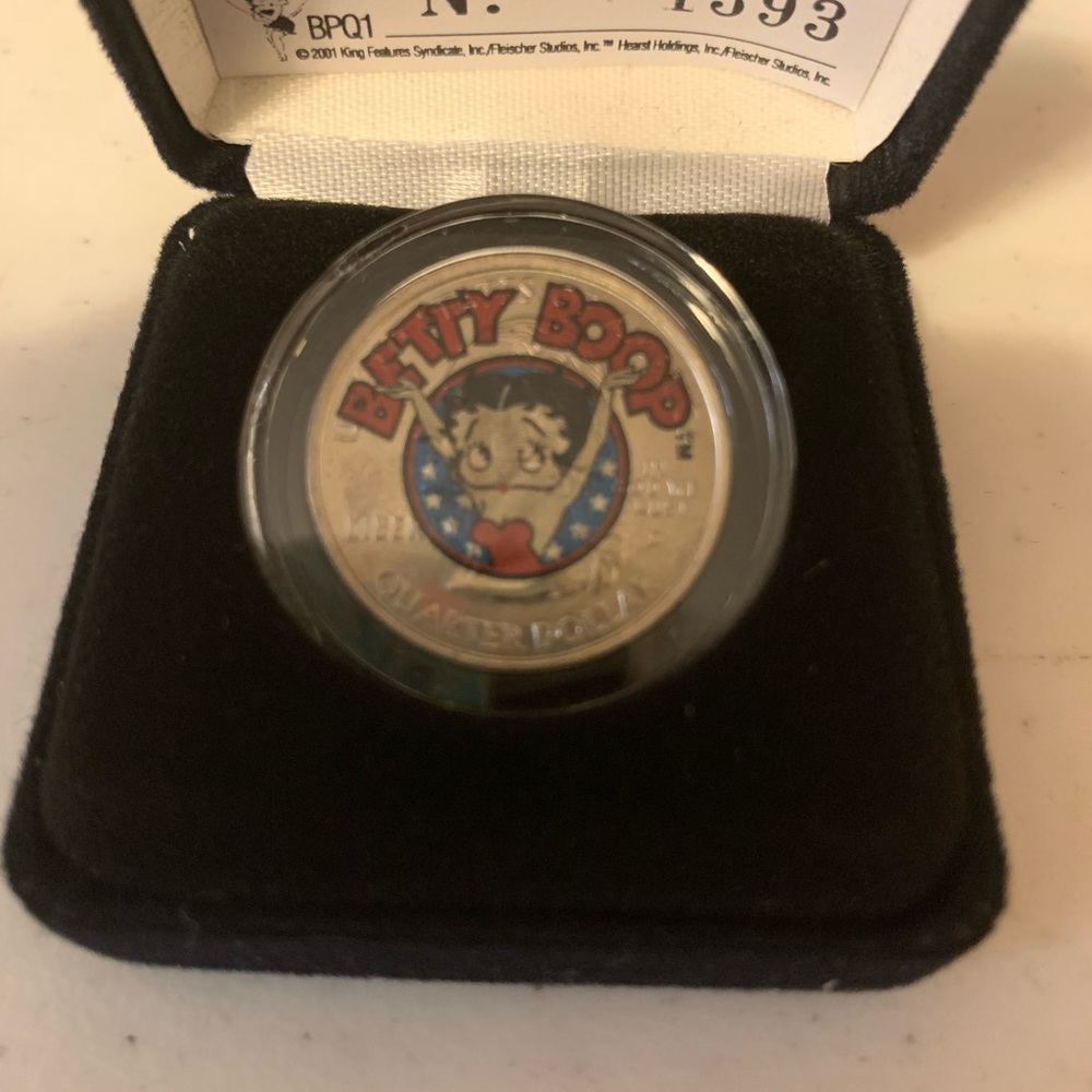 Betty Boop Painted 2001 New York Statehood Quarter